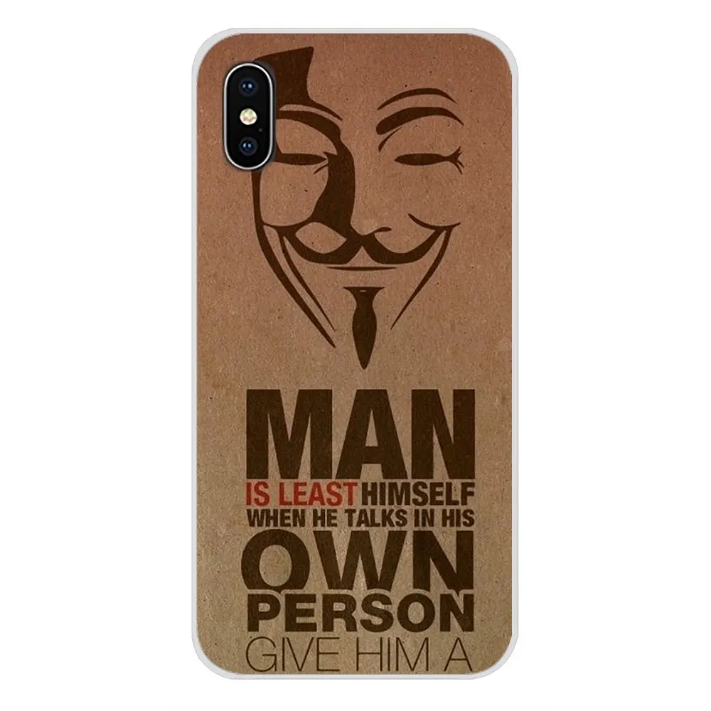 Прозрачный чехол из ТПУ V для Vendetta Anonymous Mask Oneplus 3T 5T 6T Nokia 2 3 5 6 8 9 230 3310 1 7 Plus 2017