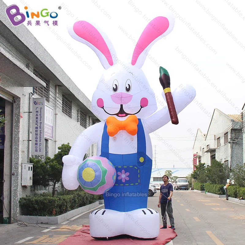 

Personalized 20 feet height giant inflatable white rabbit / 6m tall big inflatable bunny with pen toys