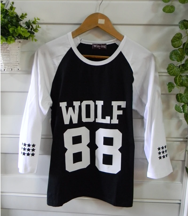 KPOP EXO XOXO KISS & HUG FIRSTYEAR WOLF88 KRIS XIUMIN LUHAN CHEN TAO D.O. Футболка BAEKHYUN CHANYEOL KAI SEHUN рукав три