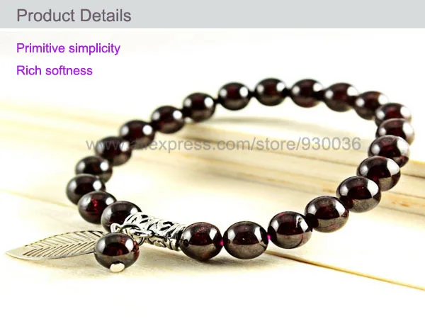 Женский и мужской браслет из граната 8 мм | Украшения аксессуары