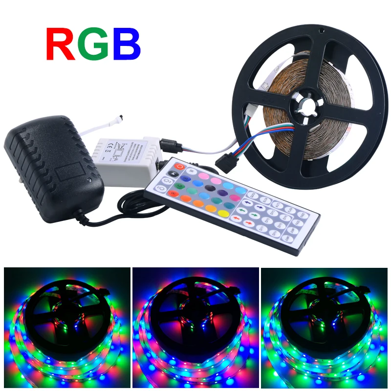 Rgb 3528 светодиодная лента smd 5 м 300 светодиодов свет 60led/м не водонепроницаемый