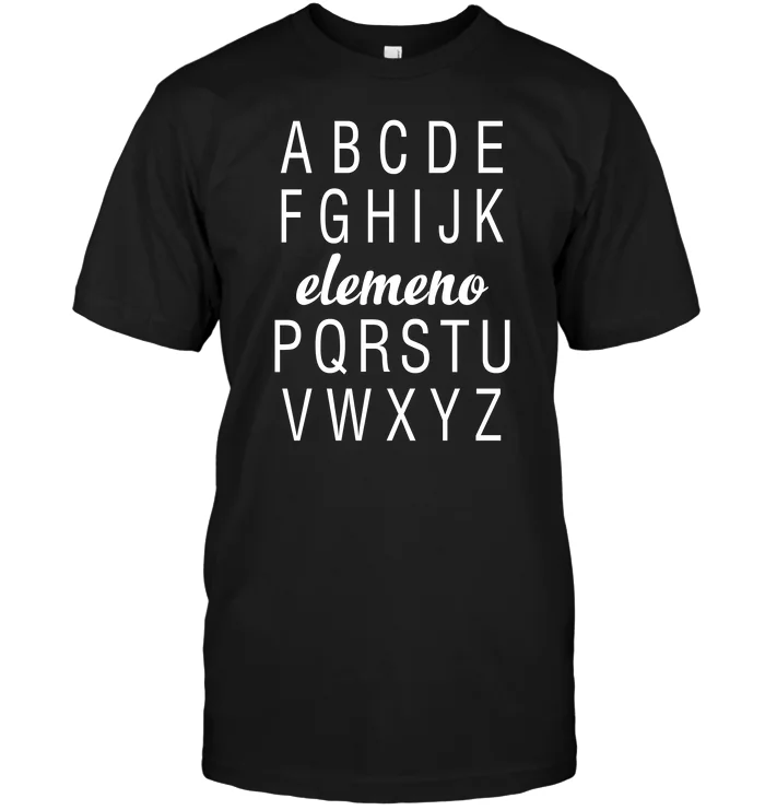 Мужская футболка с коротким рукавом A B C D E F G H I J K Elemeno P Q R S T U V W X Y Z 2019 | одежда