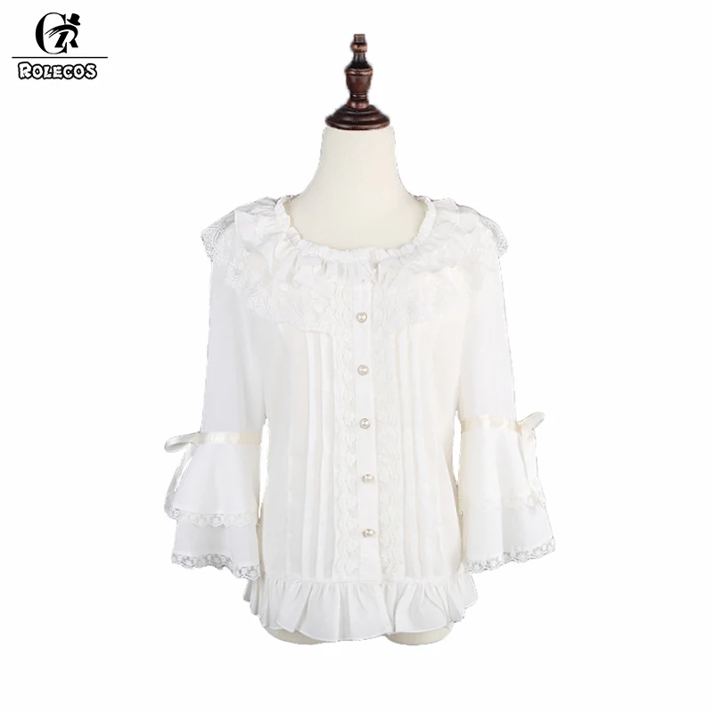 ROLECOS Новая модная женская рубашка с длинными рукавами шифоновые белые блузки в