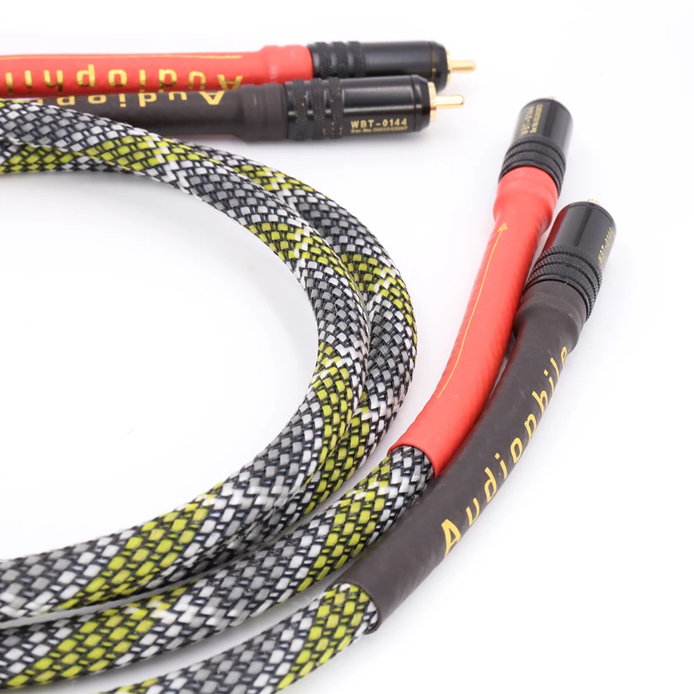 Hi-Fi RCA соединительный кабель 2RCA штекер-штекер аудиокабель с позолоченным