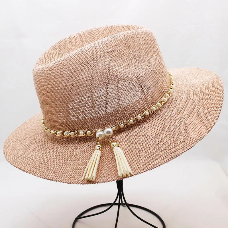 SUOGRY Панама шляпа женская Соломенная Fedora Fmale Sunhat женская летняя пляжная Солнцезащитная козырьковая Кепка Chapeau Классная мягкая фетровая шляпа в джазовом стиле шляпа сомбреро