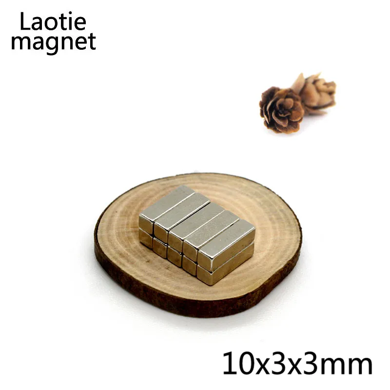 10 шт. 10x3x3 мм Small маленький блок супер сильные неодимовые магниты 10*3*3 редкоземельные кубовидные мощные магнитные магниты