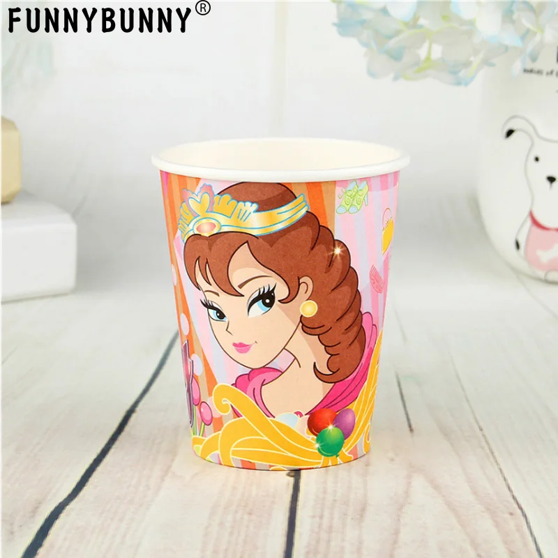 FUNNYBUNNY творческая принцесса дружба День Рождения Бумажные стаканчики