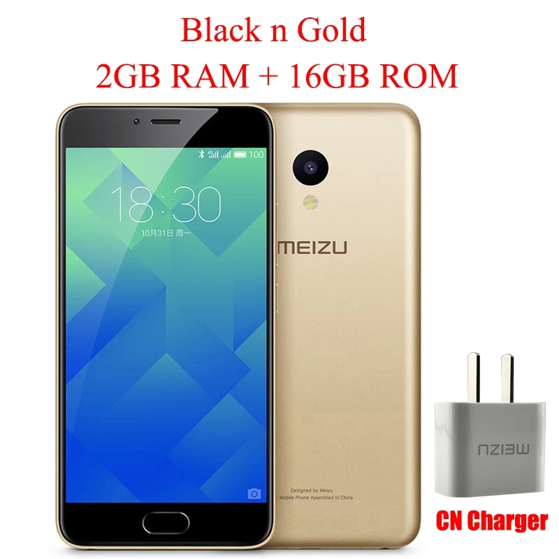Meizu M5 3g 32G сотовый телефон 2.5D Стекло MT6750 Octa Core 5,", ВЫСОКАЯ ЧЁТКОСТЬ, ips Экран 4 аппарат не привязан к оператору сотовой связи 13MP/ч, 4G, LTE, отпечаток пальца - Цвет: Gold 2G 16G