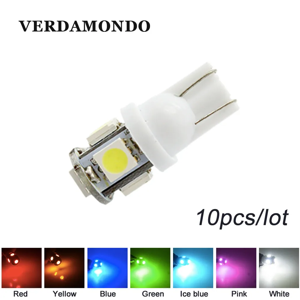 10X T10 W5W 194 168 автомобильный фонарь 5050 SMD Светодиодная парковочная лампа