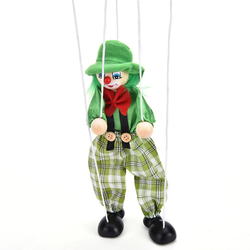 Кукла Клоун деревянная марионетка винтажная детская игрушка|puppet clowns|wooden