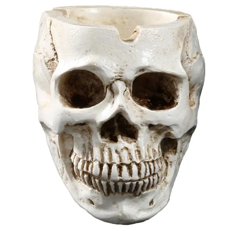 

1pc Skull Ashtray Spooky Resin Halloween Decors Bar Decors Smoking Room Accessories For Haunted House Office Bar Home