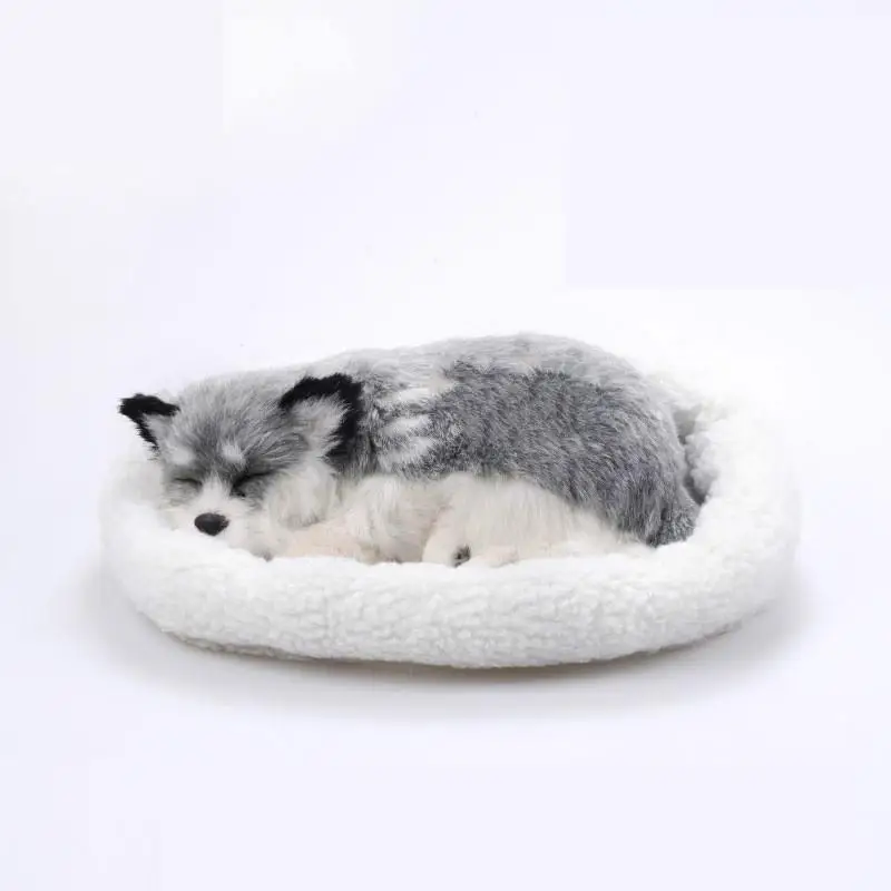 30 см Kawaii моделирование животных имитация собаки дыхание милая собака модель