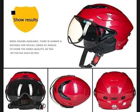 H ZEUS дышащие мотоциклетные полушлемы скутер шлем с открытым лицом Casco Moto Mujer анти-УФ Casco para Motocicleta маска Capacetes - Цвет: H