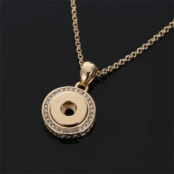 Legenstar 12mm Snap Button Pendant Necklace With Rhinestones Gold Color Interchangeable Jewelry For Women Statement | Украшения и
