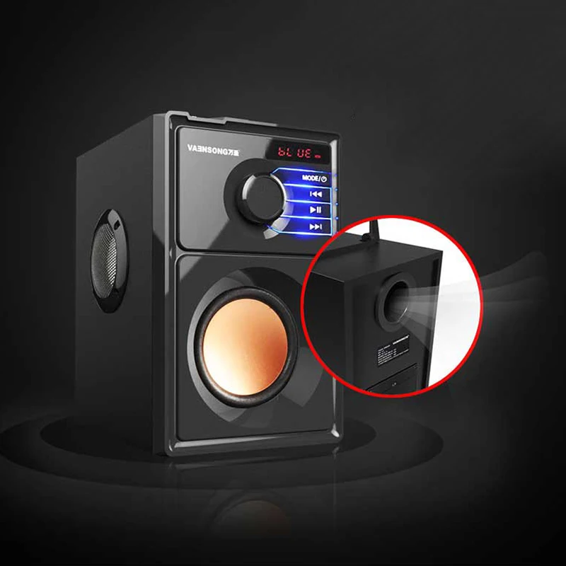 A10 Портативный беспроводной Bluetooth динамик FM радио 2500mA деревянный сабвуфер Поддержка TF карты AUX USB динамик s супер бас громкий динамик