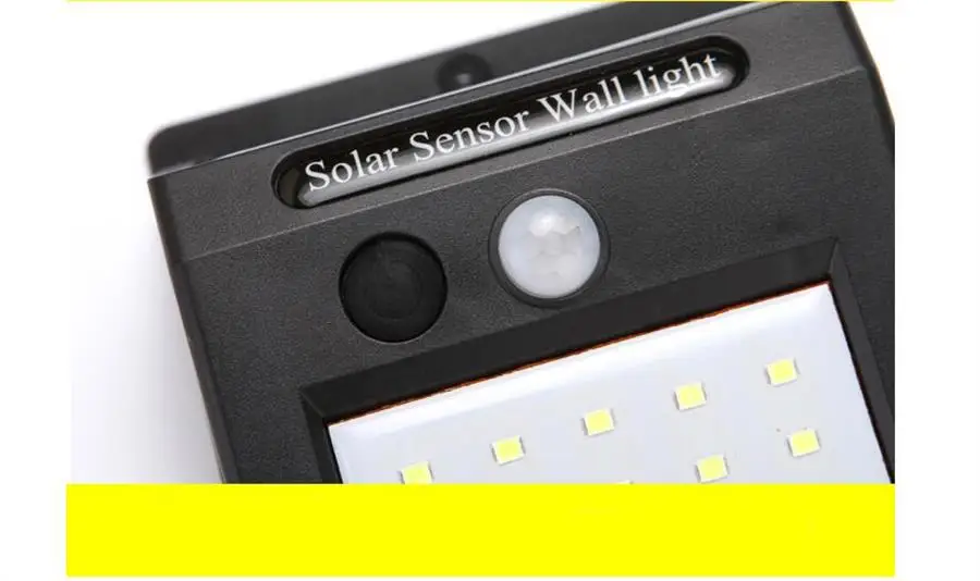 BUYBAY Brand LED Solar Light Outdoor Porch Lighting PIR Motion Sensor Solar lamp Garden Wall Yard Deck Security Lights 20LEDs