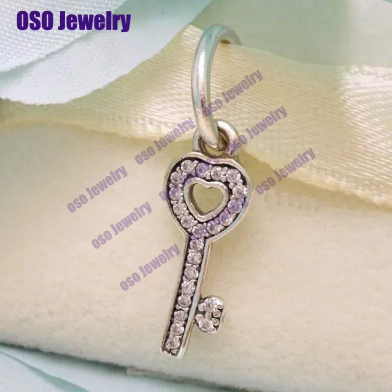 Genuine Silver 925 Dangle Key Charms Beads Fit Original Bracelets Bangles Pendants Jewelry Making Tibetan | Украшения и
