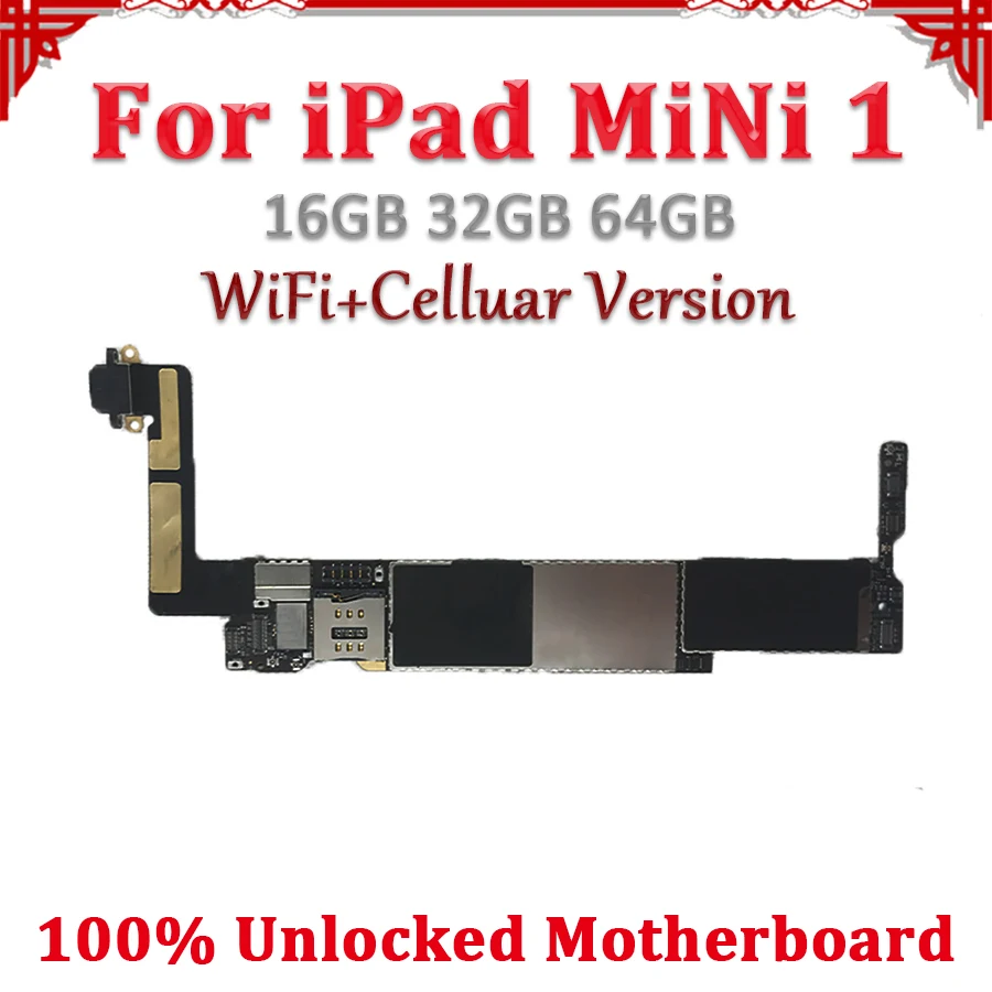 TDHHX разблокированная материнская плата для iPad Mini 1, WiFi+ Celluar 3g версия Логическая плата для iPad Mini 1 Материнская плата с системой IOS