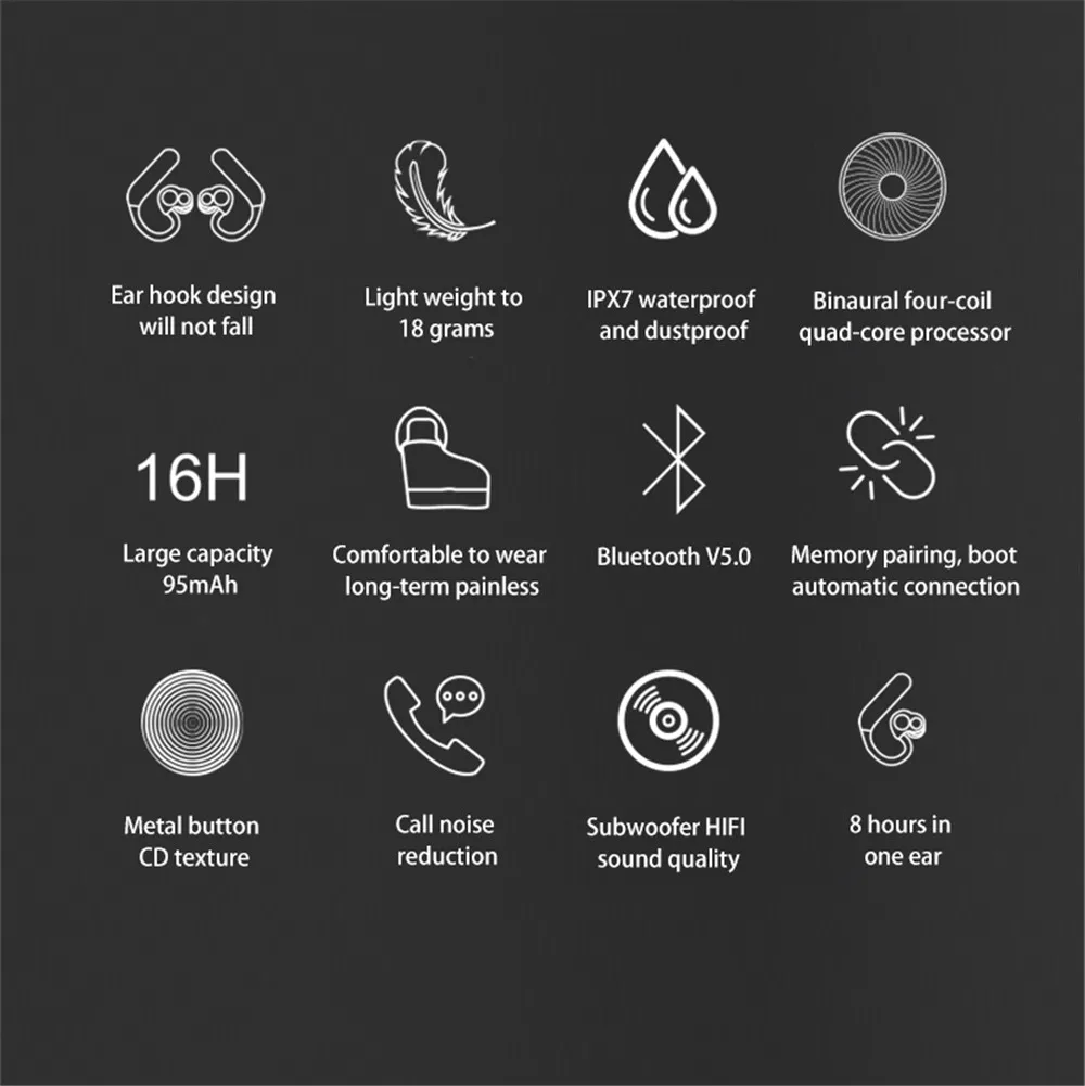 X6 Bluetooth наушники настоящие Беспроводные спортивные наушники IPX7 водонепроницаемые TWS наушники для плавания гарнитура для Android iPhone