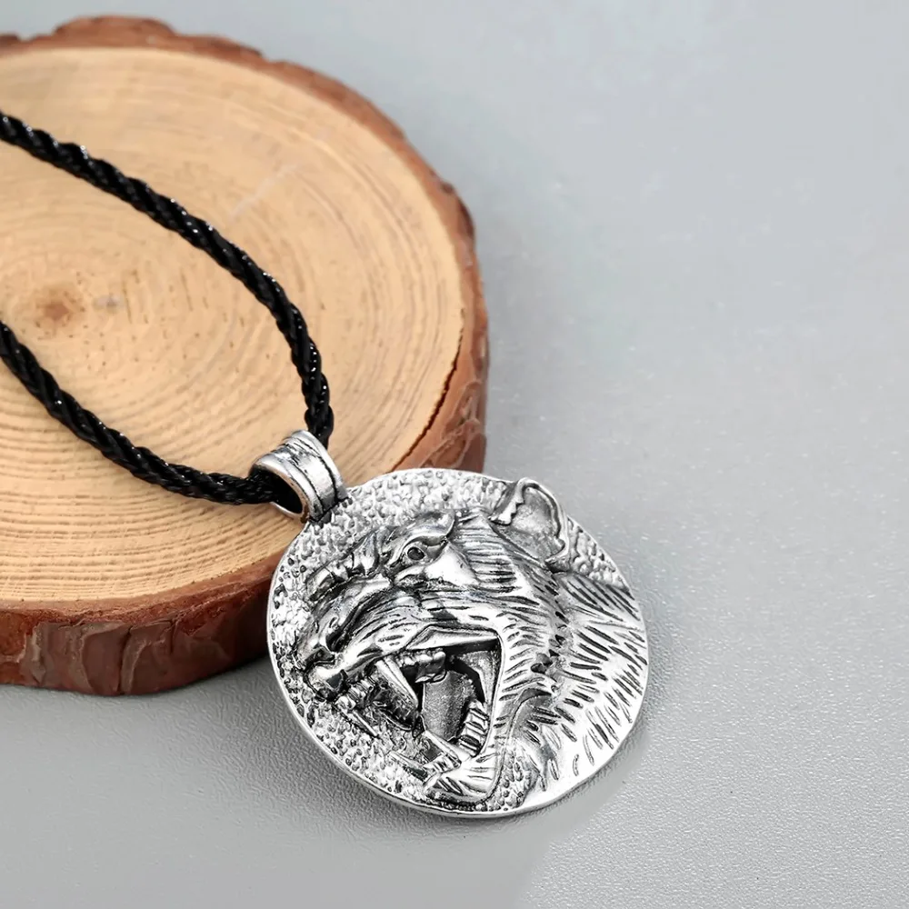 Модный Ретро чокер Kinitial с подвеской в виде головы Пантеры форме тигра веревочное