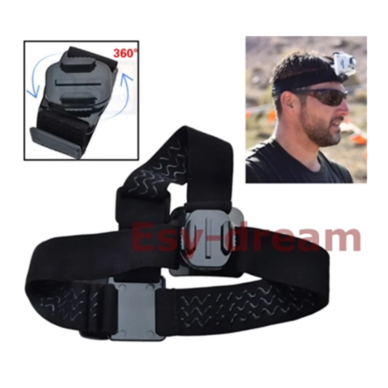 

Вращающийся на 360 градусов эластичный регулируемый ремень для крепления на голову для GoPro Hero 2 3 3 + Plus 4 Session 5 6 7