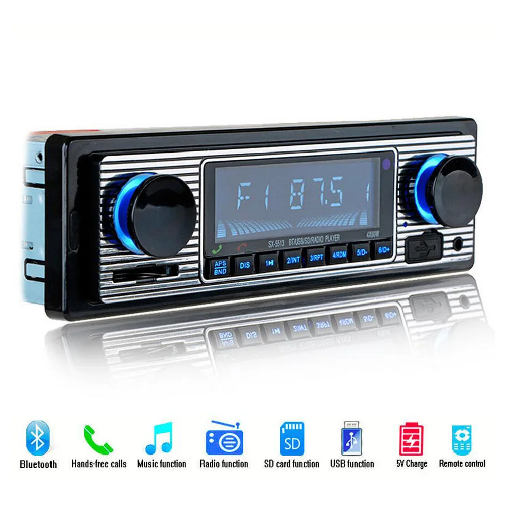 NEW 12V Car Radio Player Bluetooth Stereo FM MP3 USB SD AUX Audio Auto Electronics autoradio 1 DIN oto teypleri radio para carro