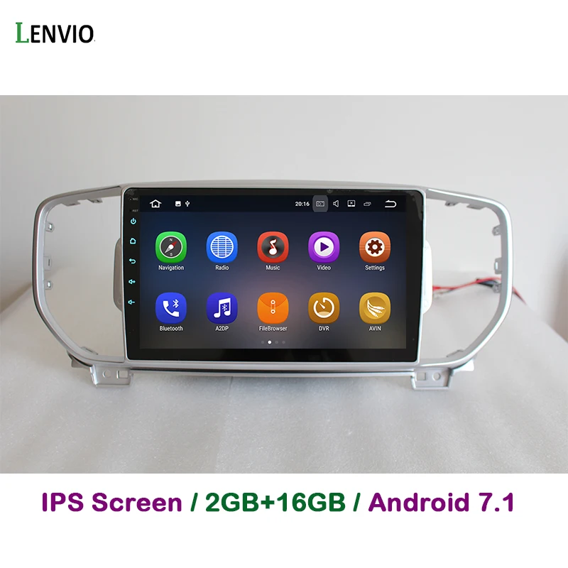 Автомобильный DVD плеер Lenvio 2 Гб ОЗУ Android 7 1 для KIA KX5 Sportage 2016 2017 четырехъядерный