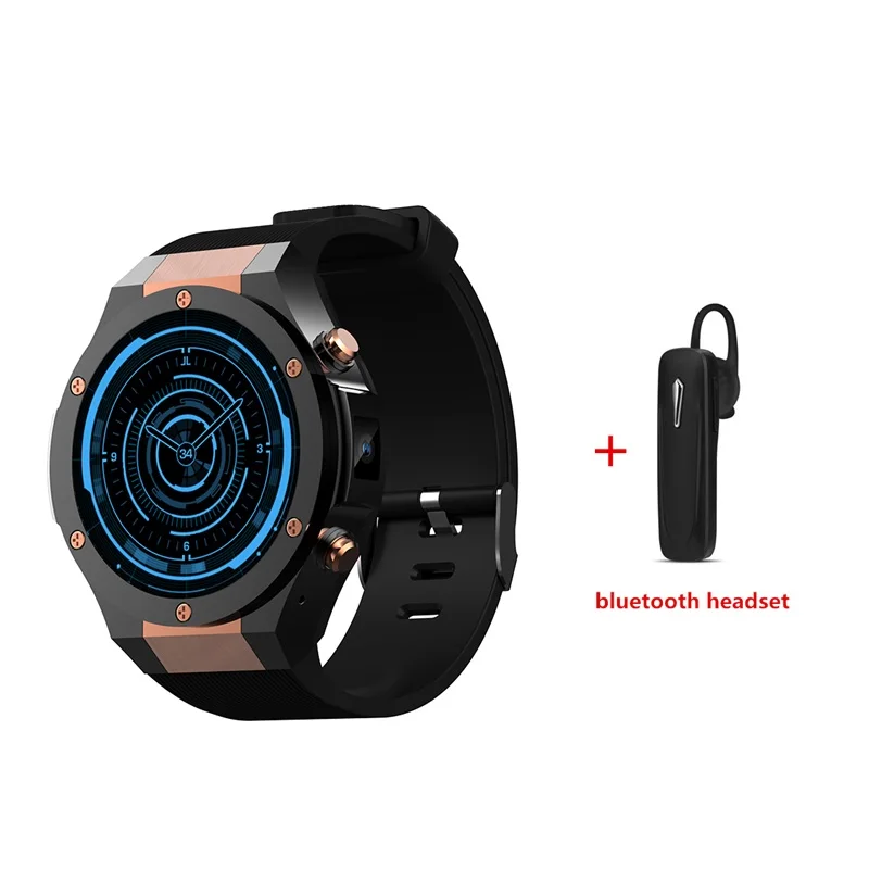 H2 Смарт часы 1.4 дюймов MTK6580 4 ядра 1. 3G Гц Android 5.1 GPS SmartWatch 80 мАч 5.0 мегапиксельная