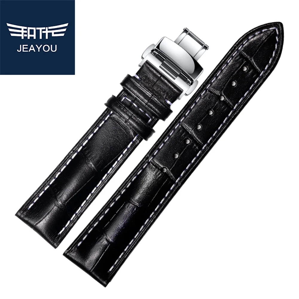 JEAYOU Для мужчин Высокое качество кожаный ремешок для наручных часов Tissot/Автоматические Механические/Mido18/19/20/21/22 мм