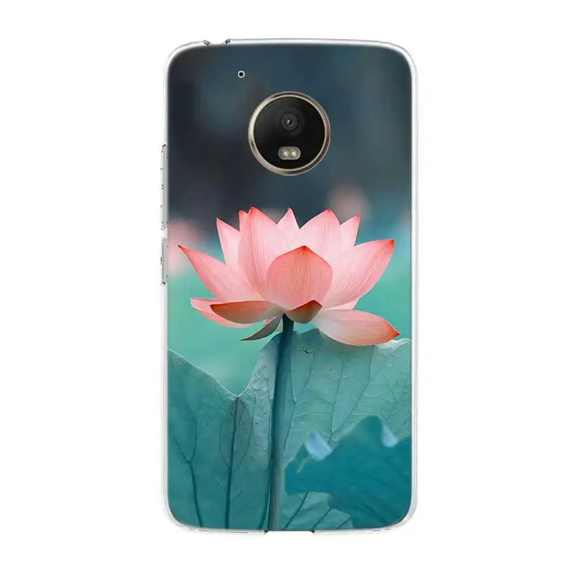 Силиконовый чехол-накладка Lotus Flower для Motorola MOTO G5 G5S G6 E4 E5 Plus G4 Play |