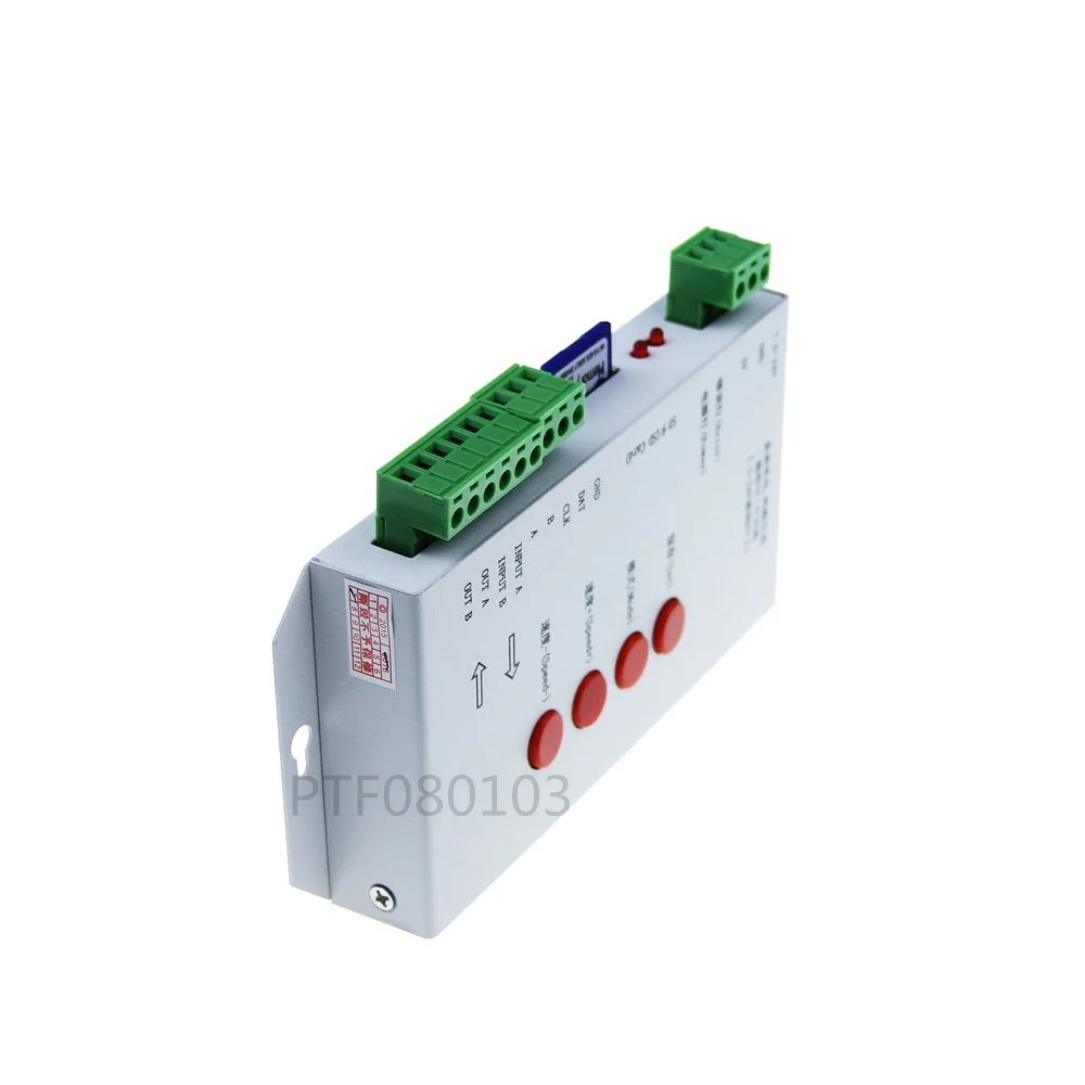 SD-карта T1000S WS2801 WS2811 WS2812 WS1903 LPD6803 светодиодный контроллер 2048 пикселей постоянный