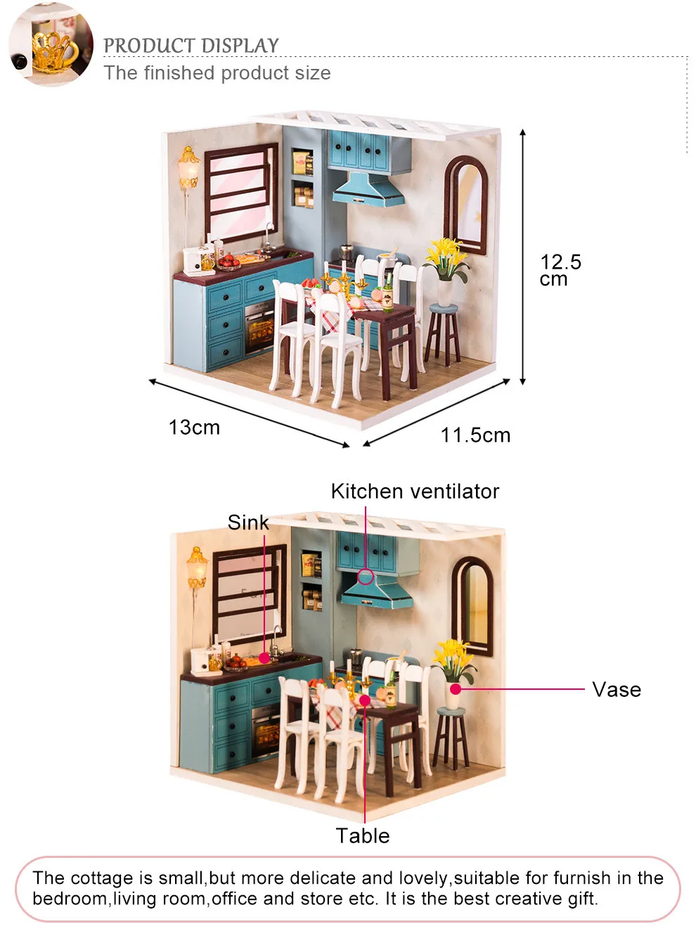 Обучающая игрушка Hello Summer миниатюрный кукольный домик сделай сам со