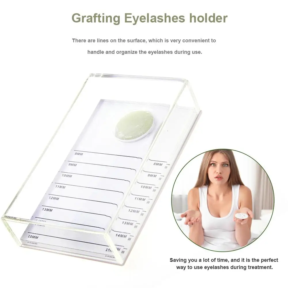 

Reusable Portable Acrylic Eyelash Holder Dustproof Eyelash Display Organizer Eyelash Extension Tool