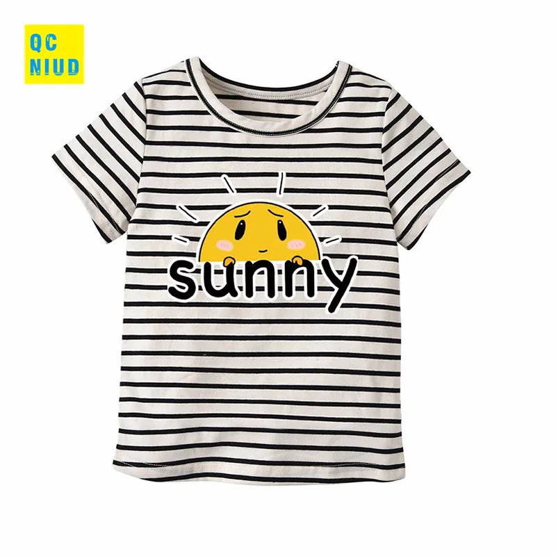 QCNIUD Summer Boys Sets Children Cartoon Printed O-Neck T-shirt +Jeans Shorts 2pcs Casual Cotton Kids Clothes Set 2018 New |
