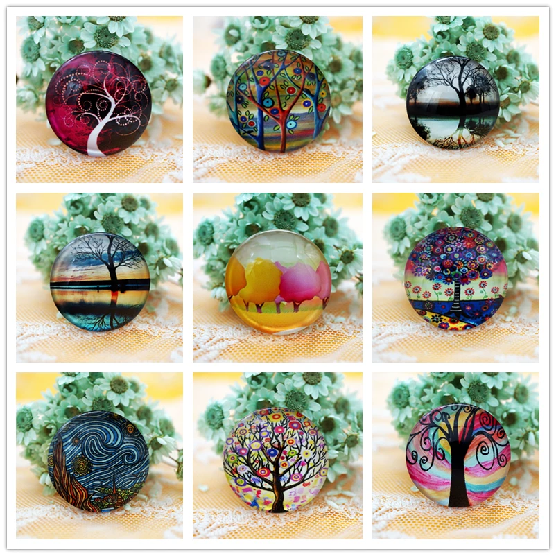 

10PCS/lot Round 8-20mm Glass Cabochon for make bracelet necklace Jewelry for women earring pins brooch craft supply