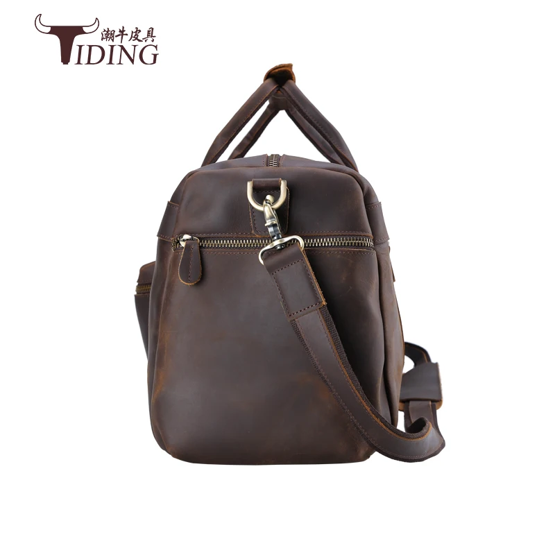 Мужские дорожные сумки из коровьей кожи новинка 2017 Мужская винтажная Модная