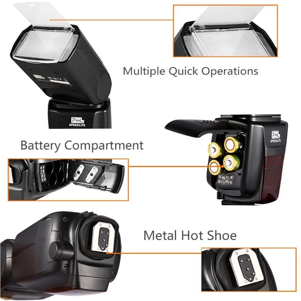 Pixel X800N Pro 2.4G Wireless TTL HSS High Speed Sync Flash Speedlite for Nikon D3100 D5200 D800 D810 D750 D7100 D7200 Vs YN568E |