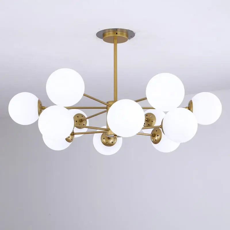 Современная стеклянная лампа золотые люстры гостиная спальня фойе свет блеск