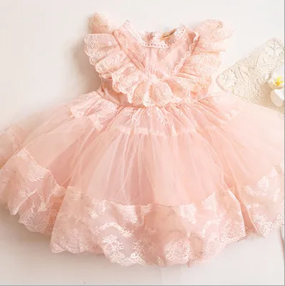 2017 г. Летние платья для девочек корейские модные праздничные принцессы с