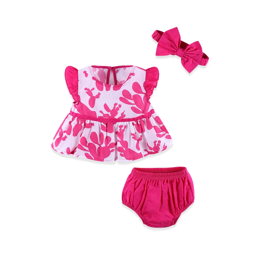 Комплекты из 3 предметов одежда для малышей Одежда девочек милые PrintedGirl верх +
