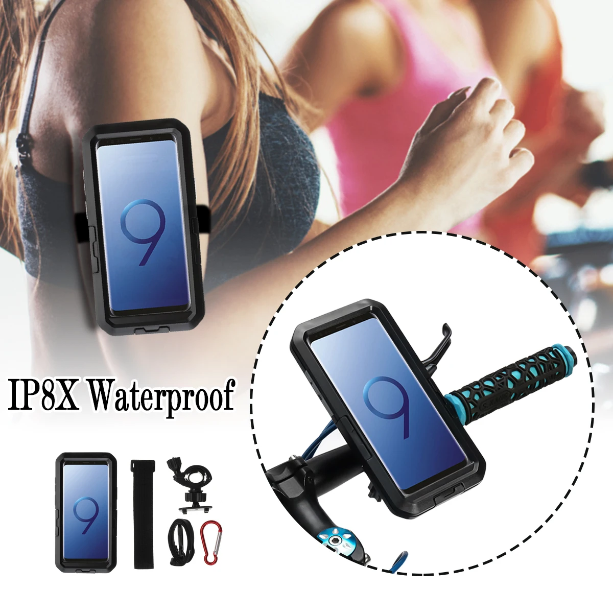 Универсальный велосипедный держатель для телефона чехол IPX8 водонепроницаемый