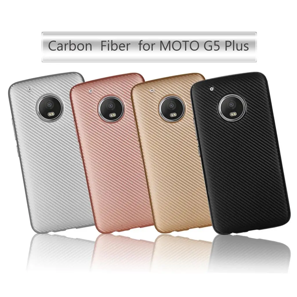 Супер тонкий мягкий чехол из углеродного волокна TPU для Motorola Moto G5 Plus/G4/G4 plus/G4 play/C