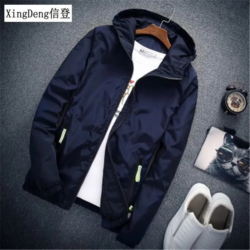 

XingDeng Reflective fashion jacket windbreaker men women college jackets clothes night and day color unlike coats