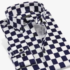 Мужская клетчатая рубашка с длинным рукавом GREVOL, Повседневная модная рубашка в клетку с уникальным дизайном, современные элементы шахматной доски