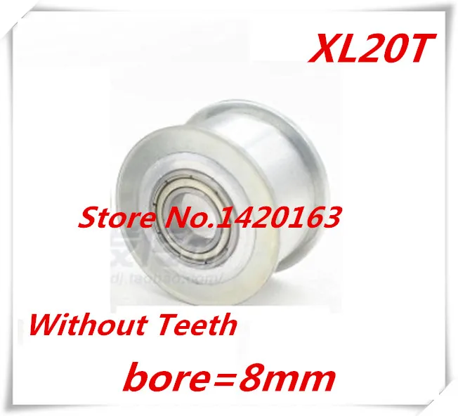 2 шт. XL20T 20 зубцов гладкий натяжной ролик синхронного колеса Perlin пассивный натяжной подшипник 8 мм.