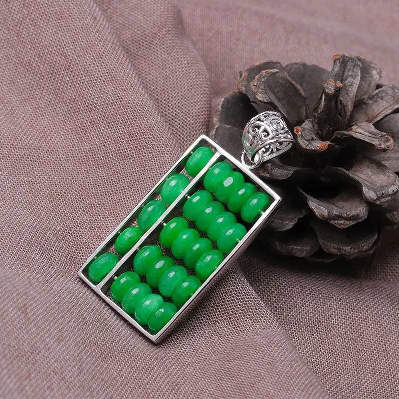 

KJJEAXCMY boutique jewelry S925 sterling silver jewelry necklace hollowed-out design handmade lady tielongsheng abacus pendant