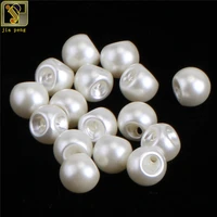 100pcs 10mm round shape pearl sewing abs pearls scrapbook sew on beads for jewelry craft clothes decorations
