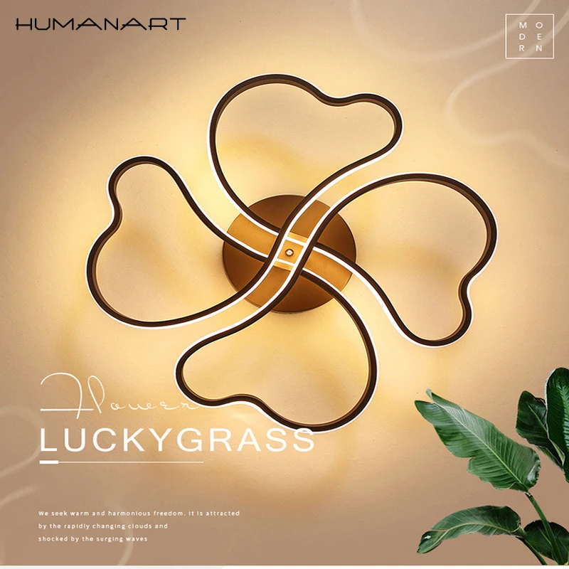 Lucky grass shape современный светодиодный потолочный светильник для гостиной спальни с