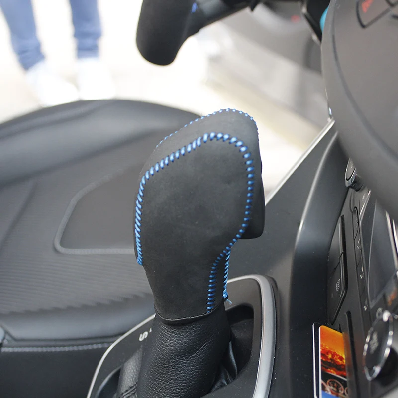 Чехол ppc из натуральной кожи для Ford Focus KUGA, 2012 год, автомобильный чехол на ручку переключения передач, крышка ручки переключения передач