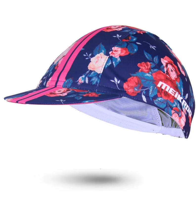 rose pattern Велосипедная Кепка s PRO командное кольцо Франция качественная кепка мужская Ciclismo головной убор Защита от солнца УФ шляпа MTB велосипед велосипедный шлем внутренняя Кепка - Цвет: rose pattern